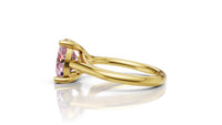 Oval Pink Sapphire Solitaire Ring in 14K White Gold | Romantic Pink Gemstone Engagement Ring | Elegant Modern Proposal Ring | oval pink