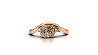 Pear Solitaire With Twisted Engagement Ring 1CT Pear Twisted Solitaire moissanite Diamond Ring Pear Solitaire Diamond Ring For Gift | pearl
