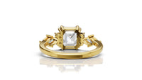 Emerald Cut Cluster Diamond Ring in Rose Gold | 14K Gold Vintage Inspired Engagement Ring | Asscher Cut Art Deco Ring by Pearl Jewelz gift